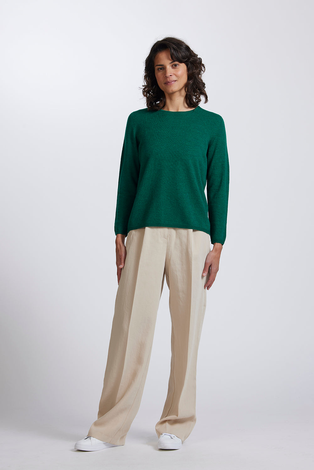 Classic Crew Sweater in Eden by Royal Merino