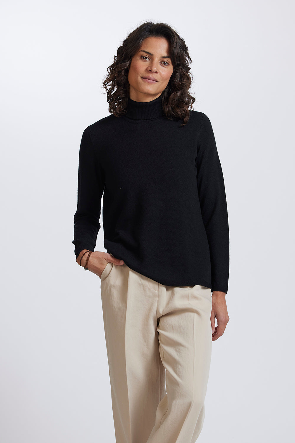 Classic Polo in Black by Royal Merino