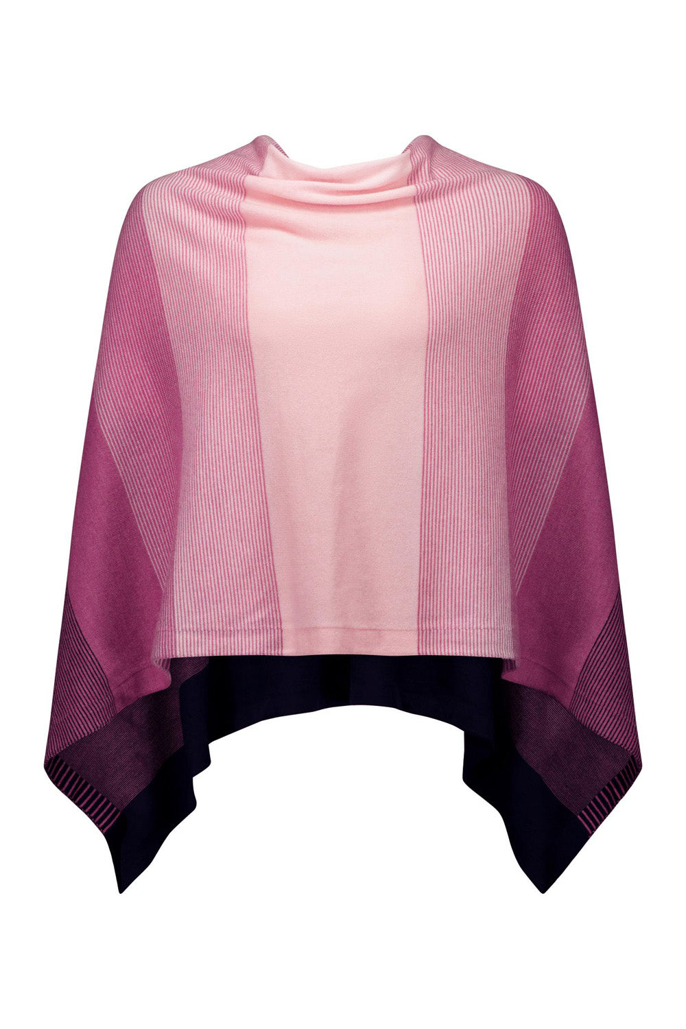 Graduated Stripe Poncho