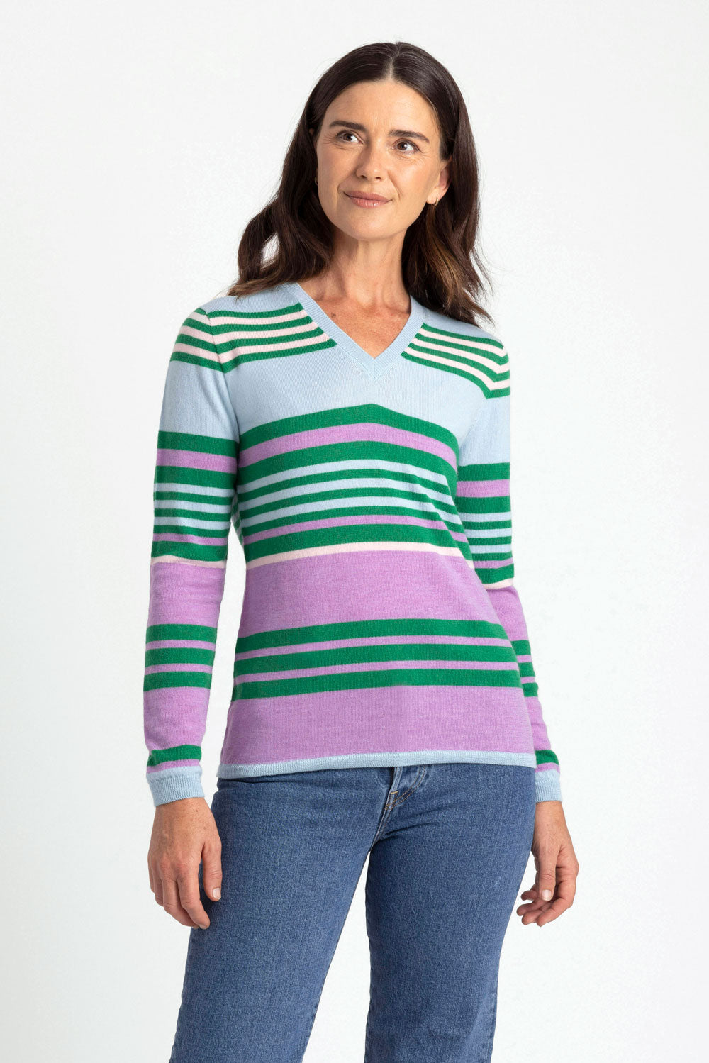 Variegated V Sweater