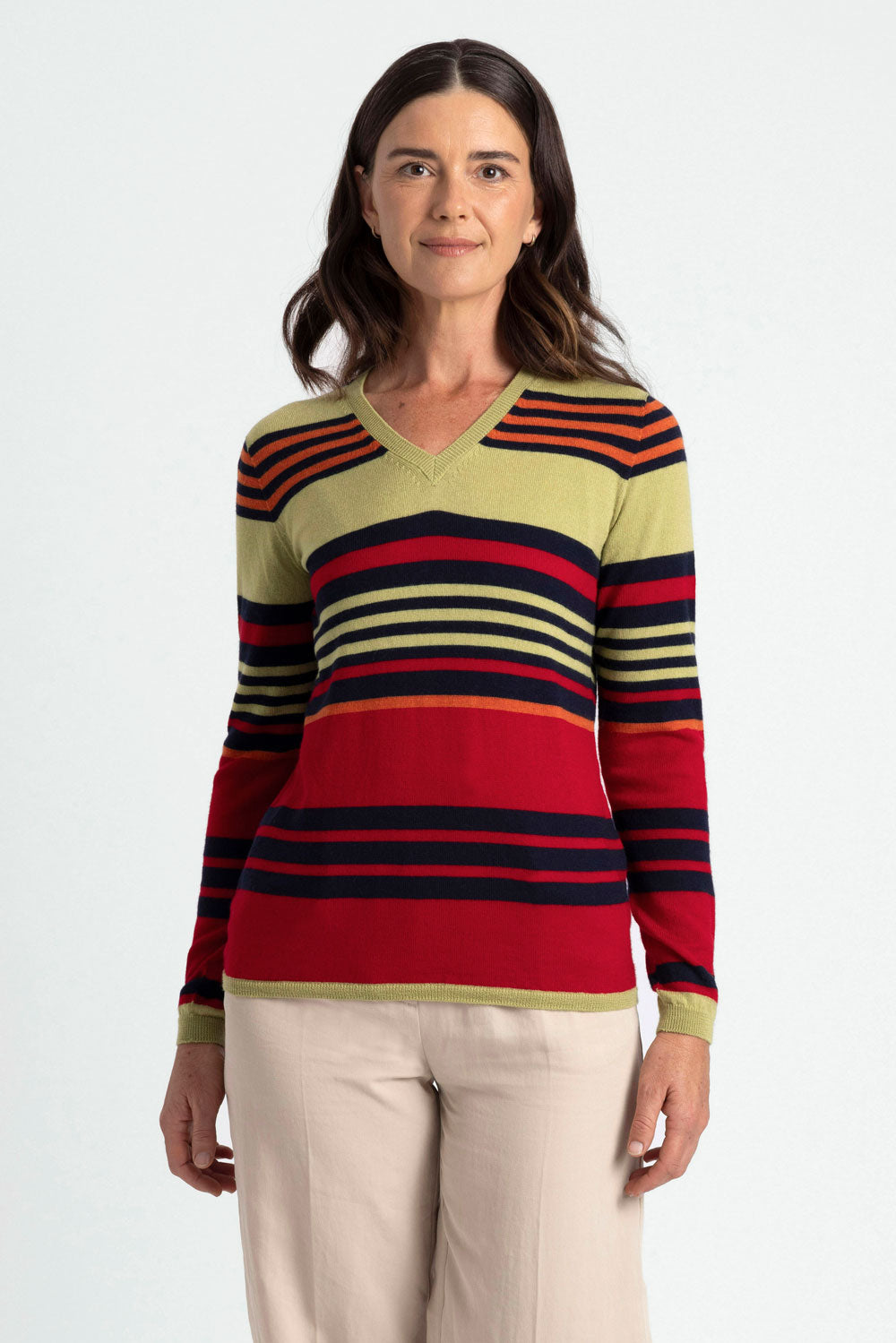 Variegated V Sweater