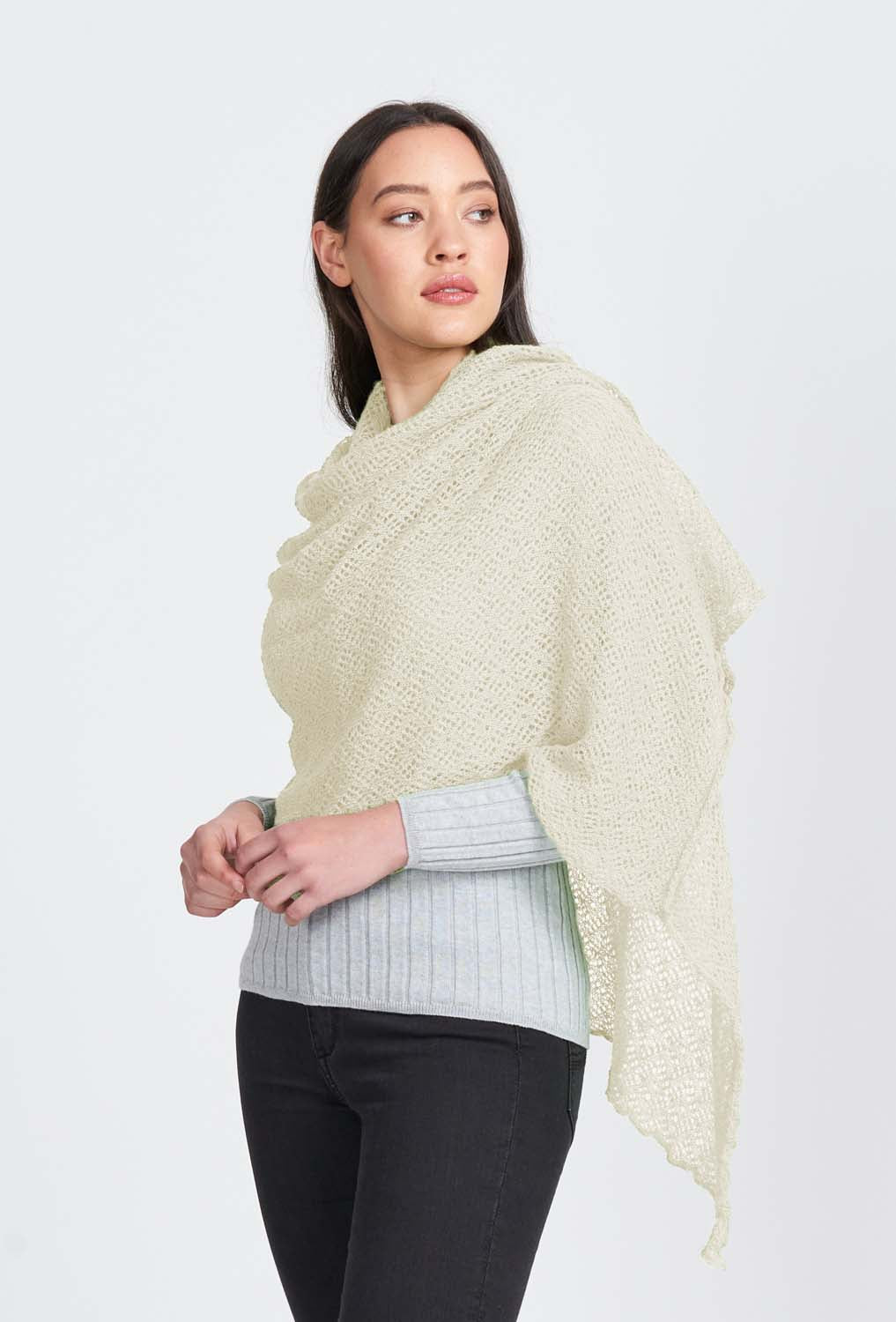 Lace Wrap in Natural by Royal Merino