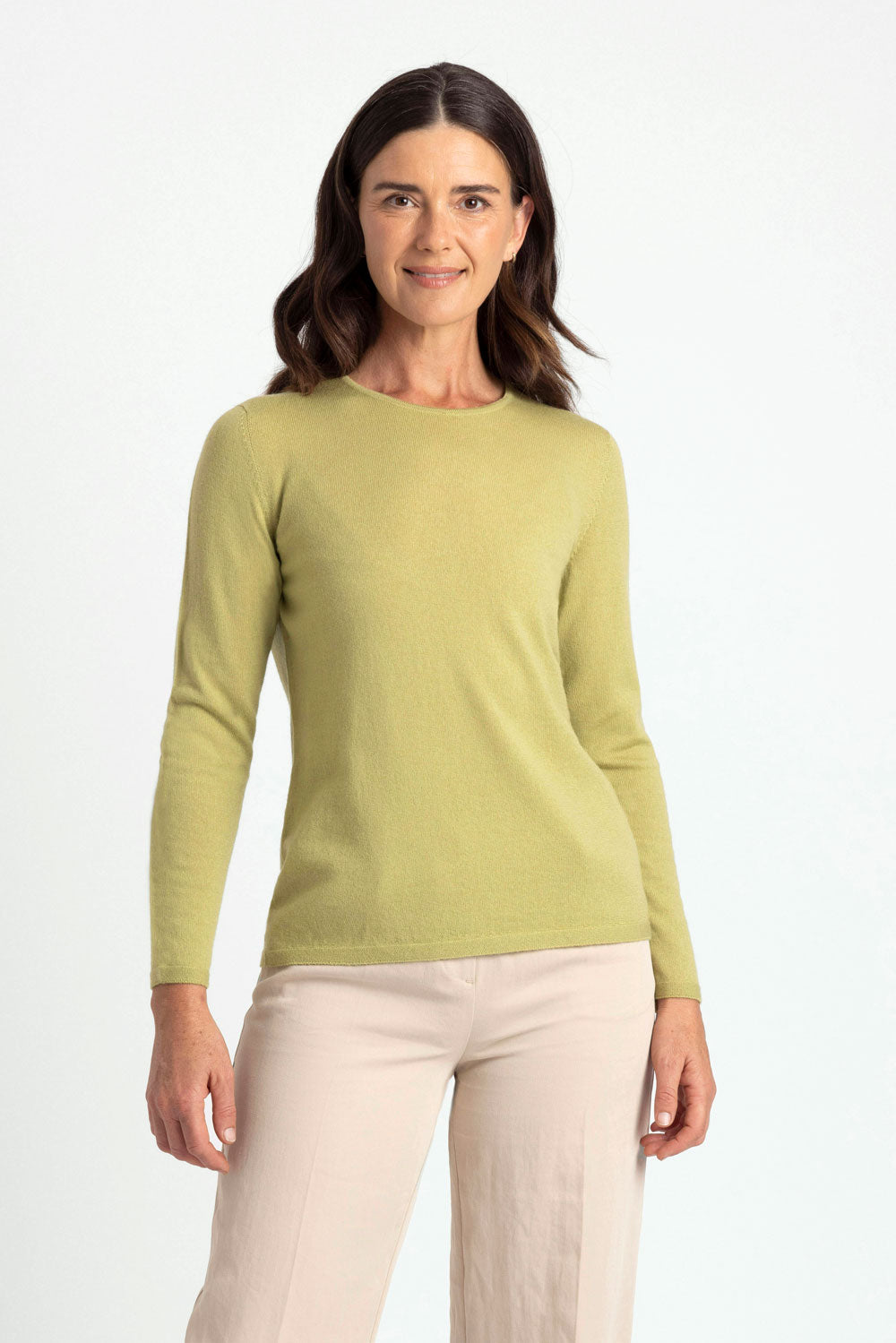 Classic Crew Sweater in Citron by Royal Merino
