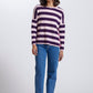 Striped Drop Shoulder Jumper in Carnation by Royal Merino