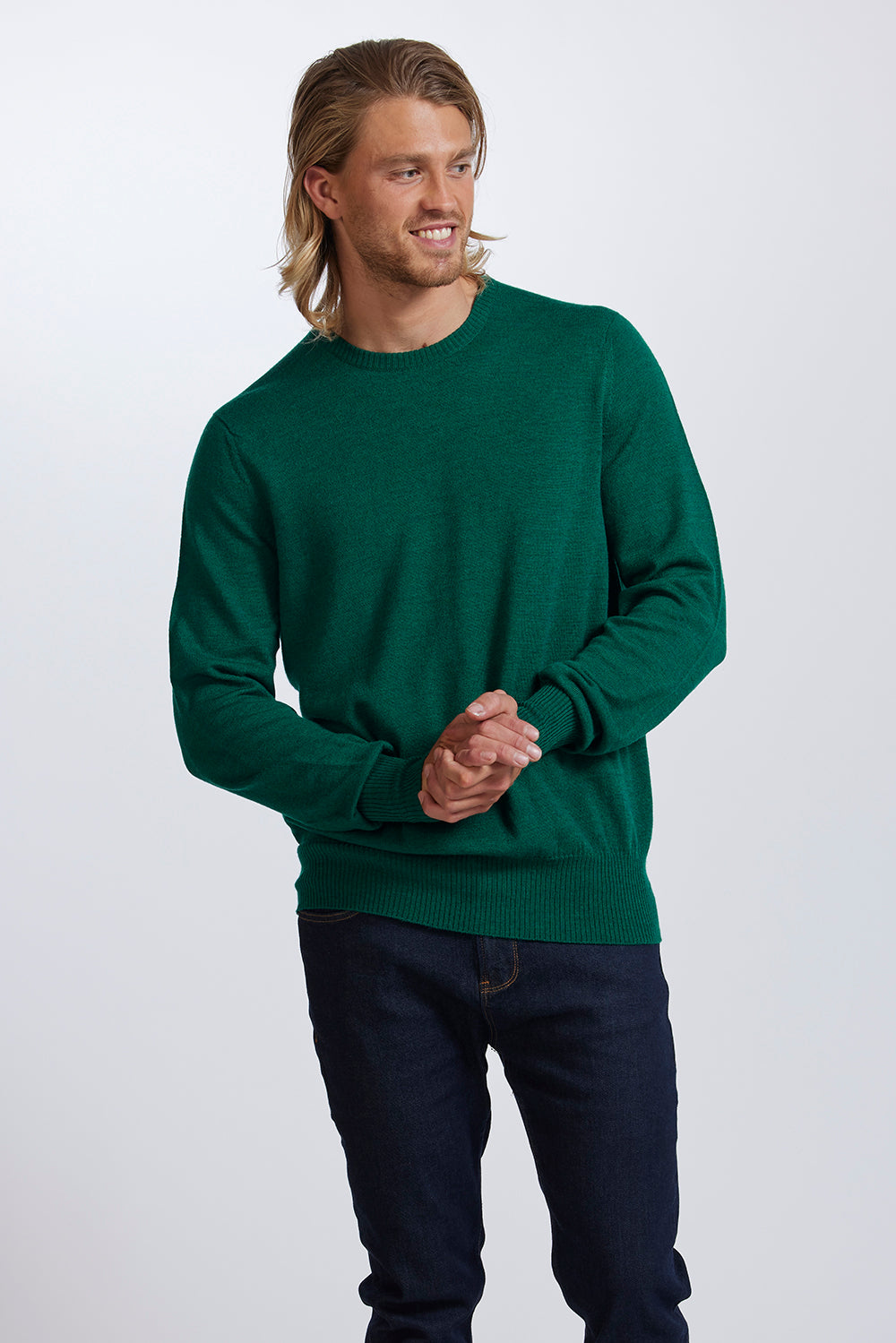 Mens Crew Neck in Eden by Royal Merino