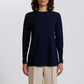 A-Line Crew Neck Sweater in Light Navy by Royal Merino