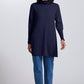 Flared Tunic in Light Navy by Royal Merino